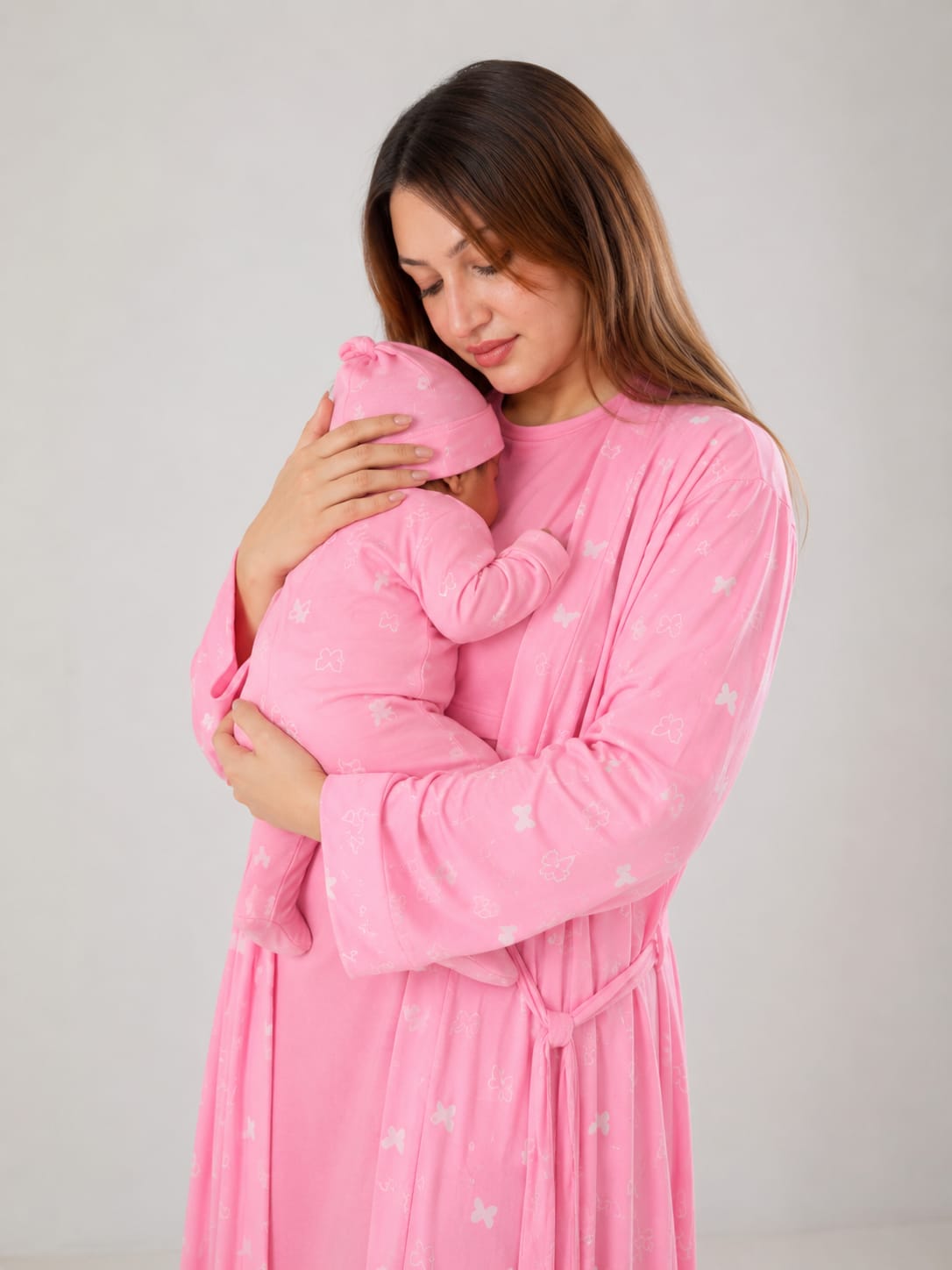 Pink Butterfly Mom & Matching Baby Set