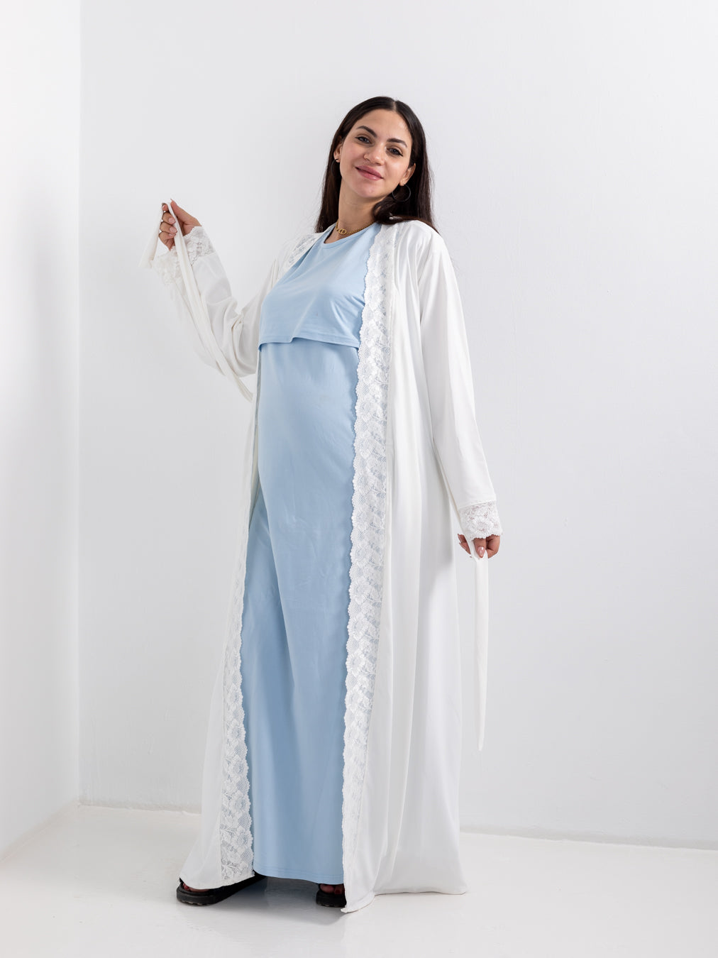 Plain Lace Robe ( Autumn Set )