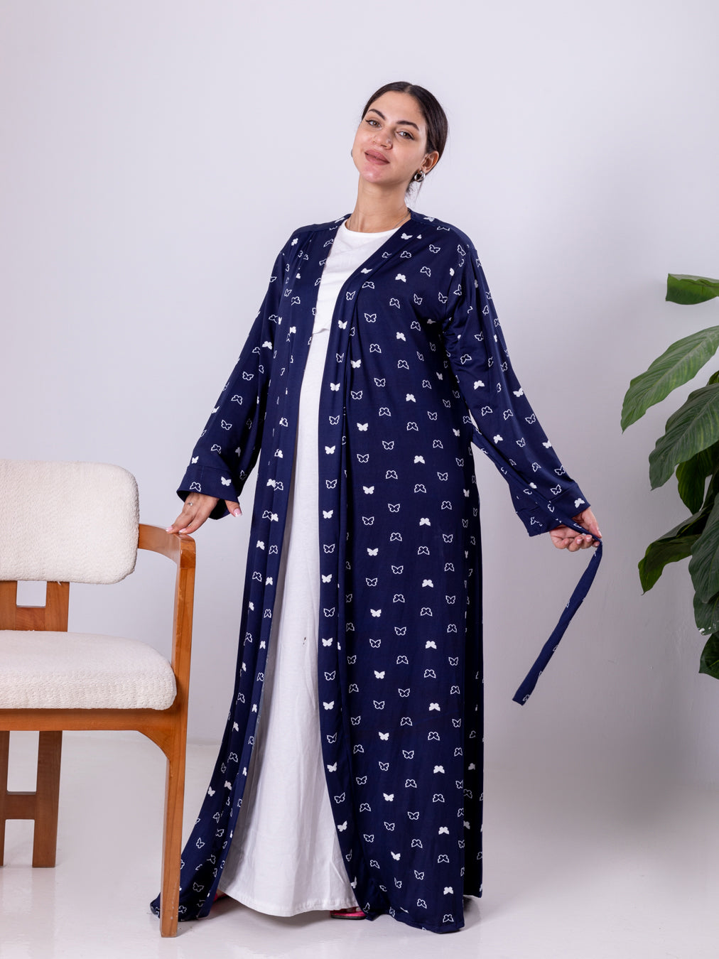 Navy Butterfly Robe ( Autumn Set )
