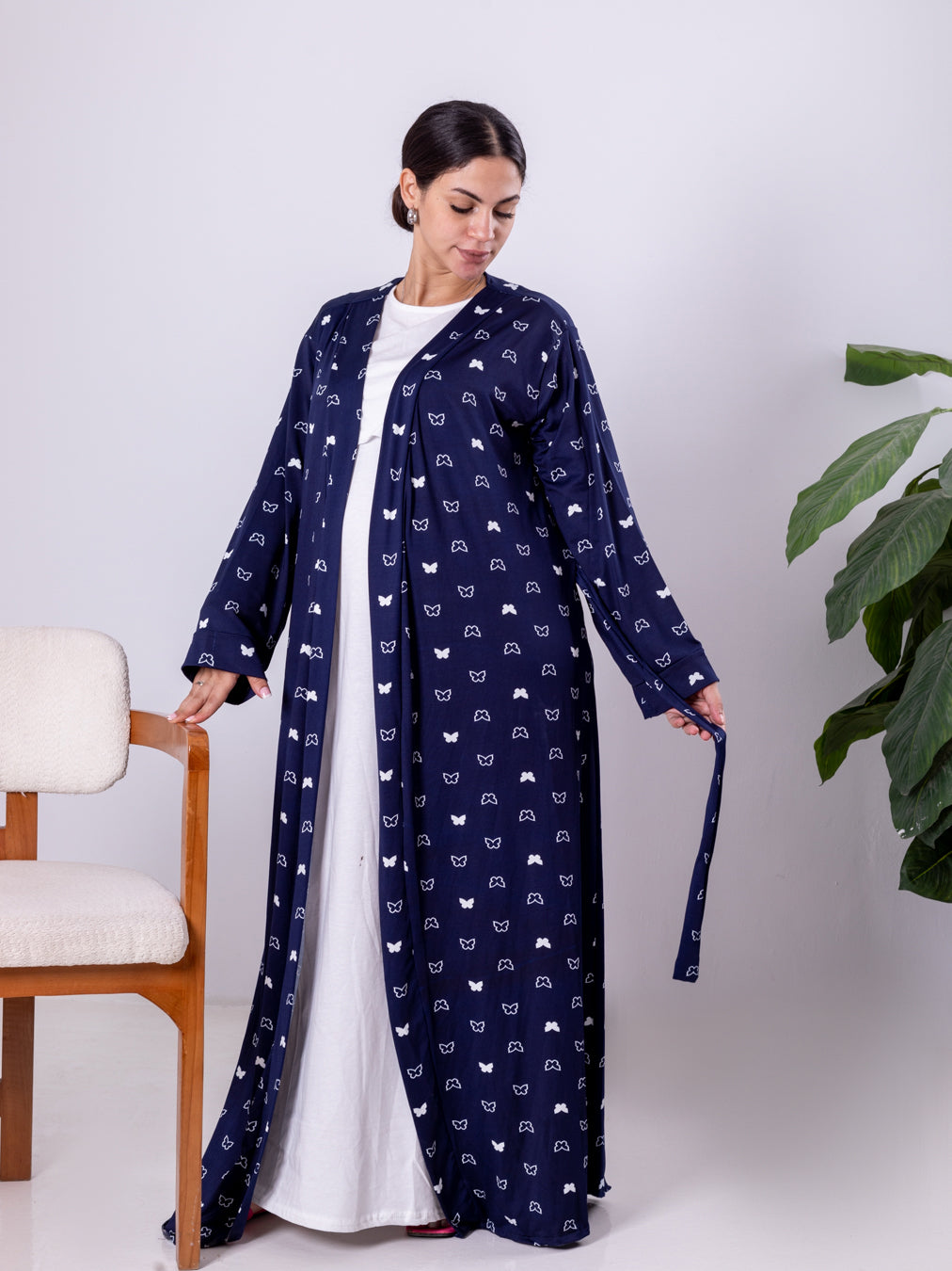 Navy Butterfly Robe | Autumn Collection