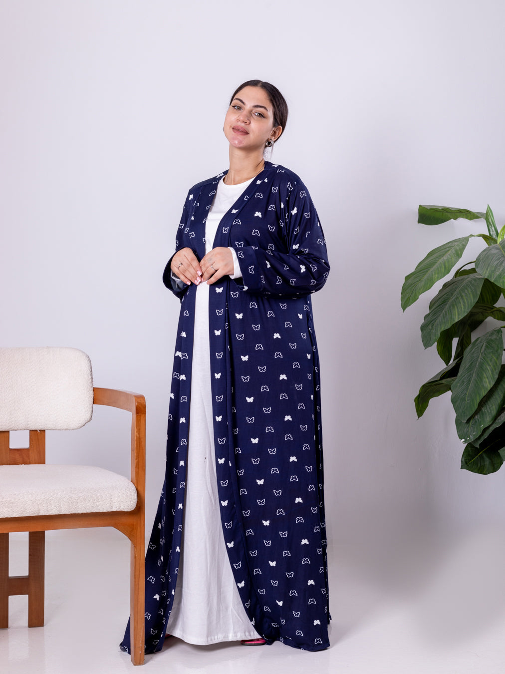 Navy Butterfly Robe ( Autumn Set )