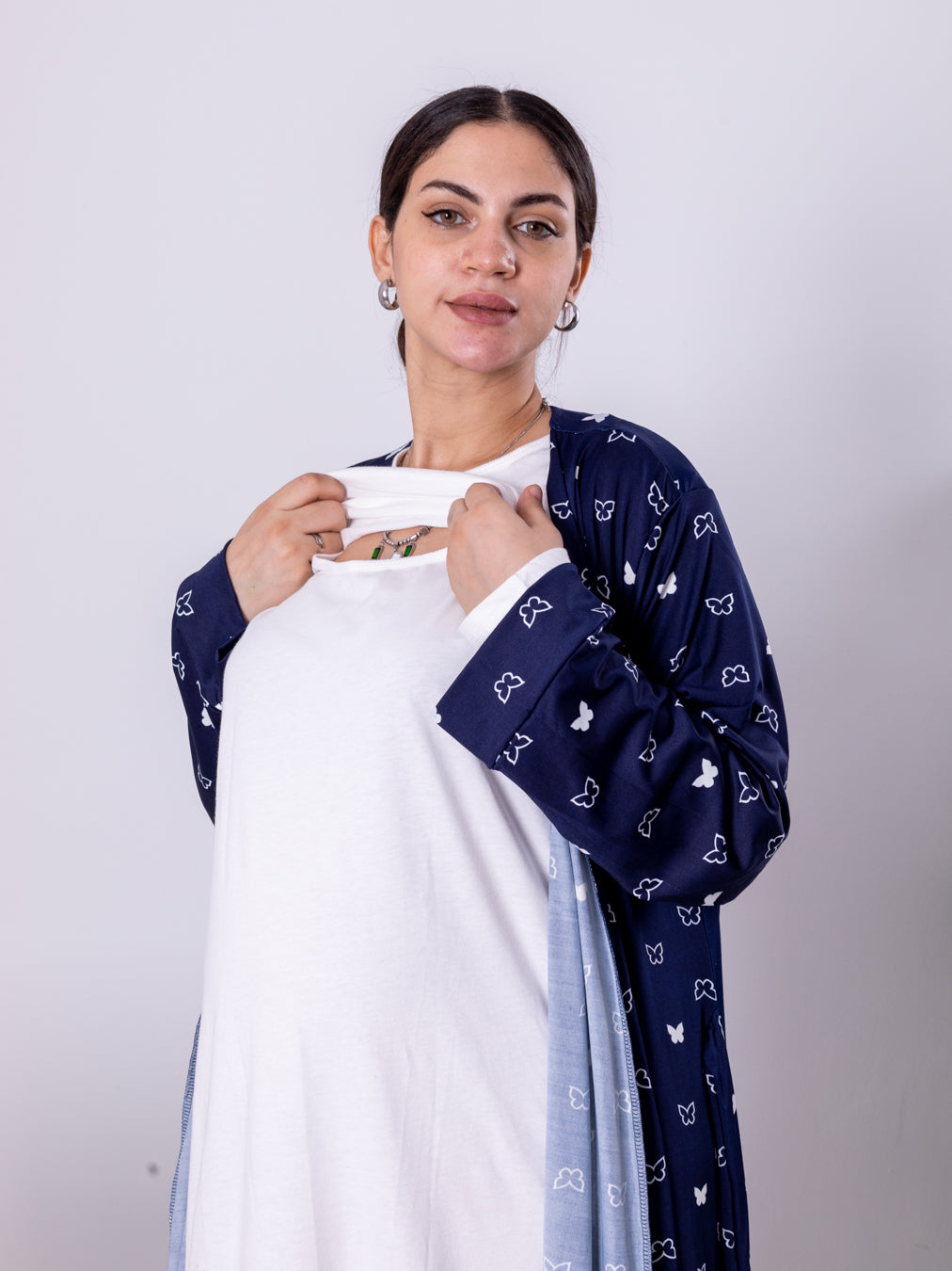 Navy Butterfly Robe ( Autumn Set )