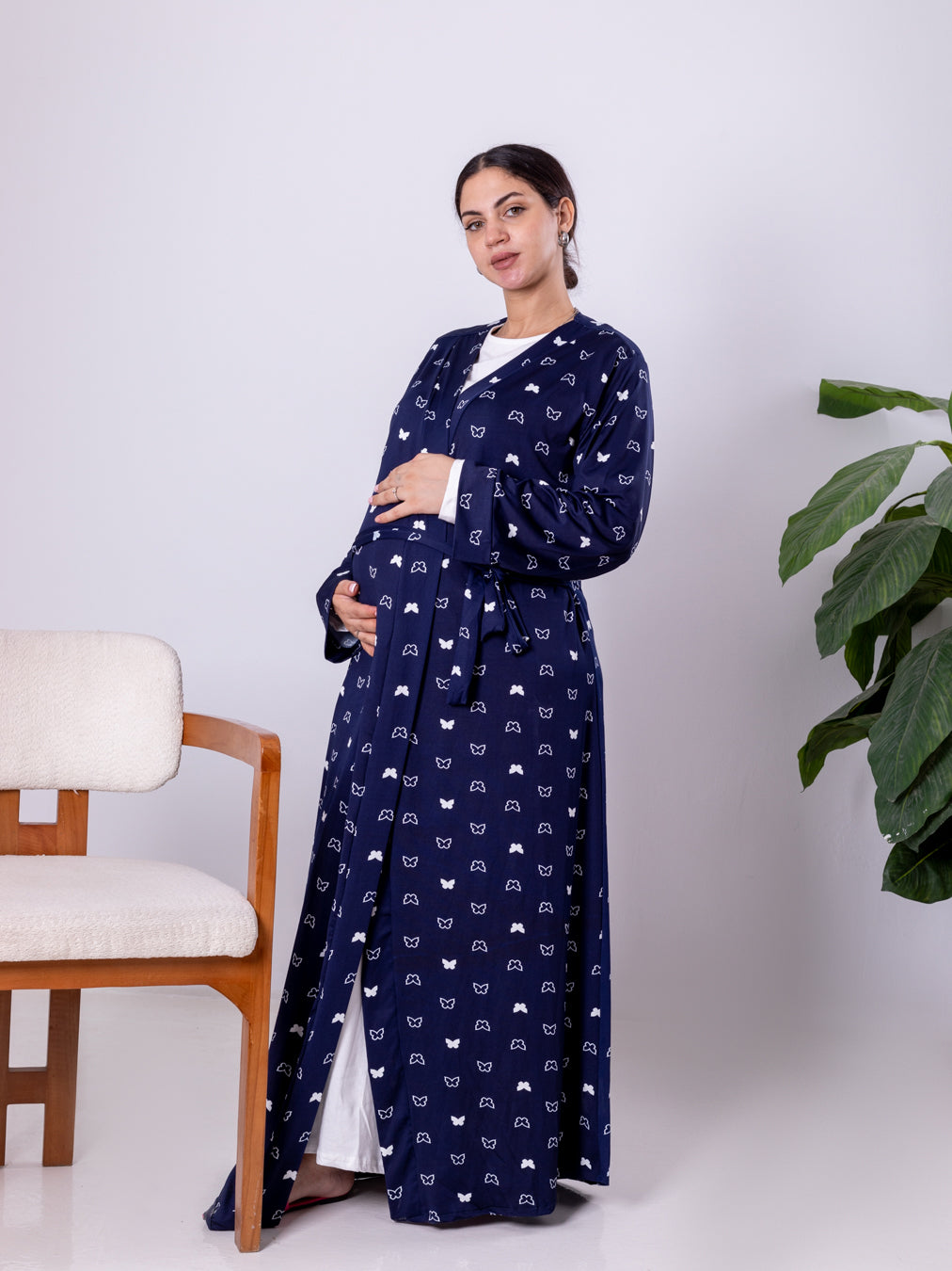 Navy Butterfly Robe ( Autumn Set )