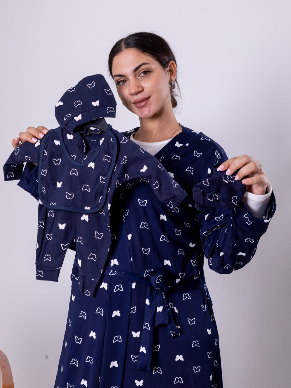Navy Butterfly Robe ( Autumn Set )