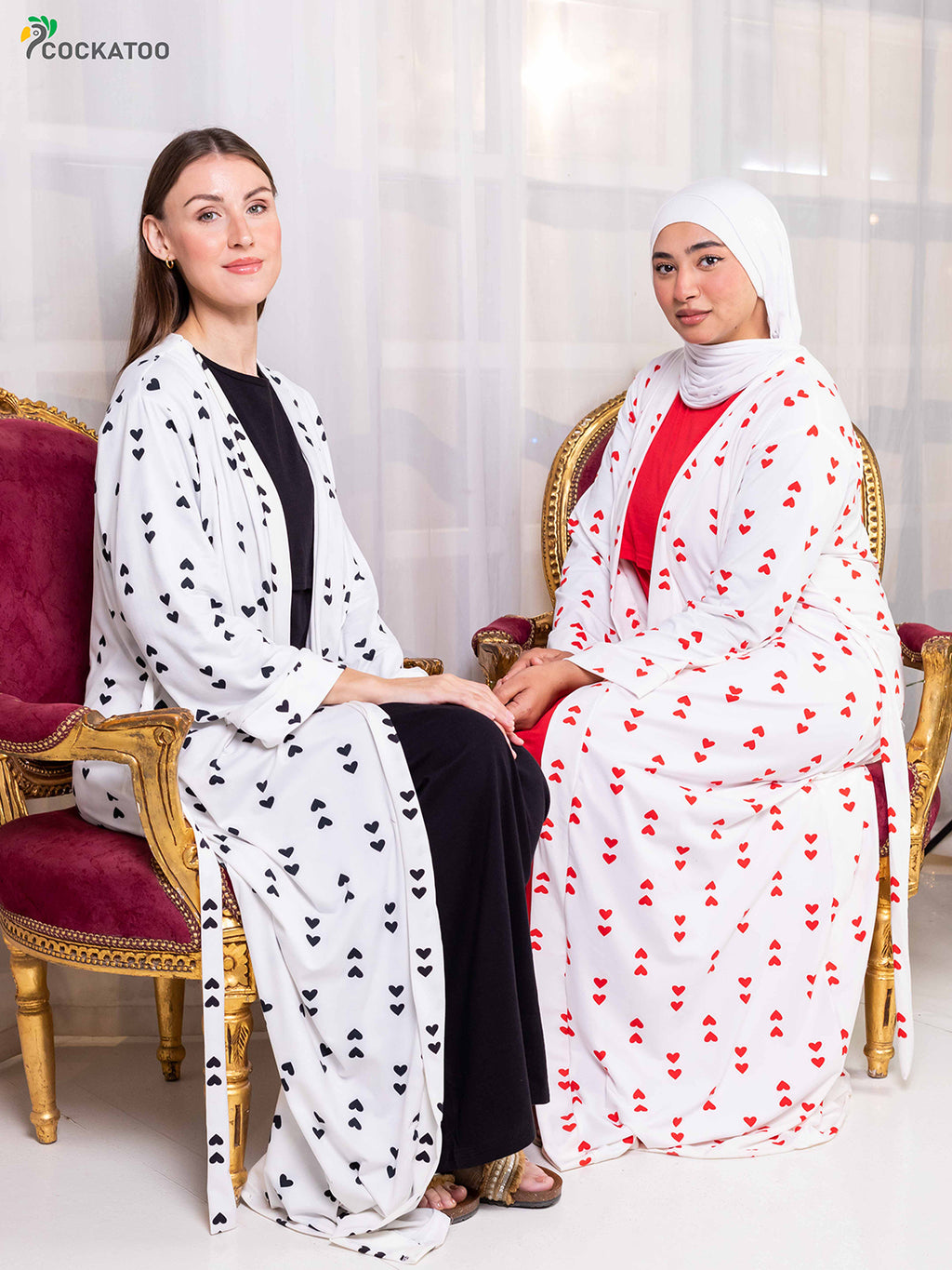 Colored Hearts Robe Set