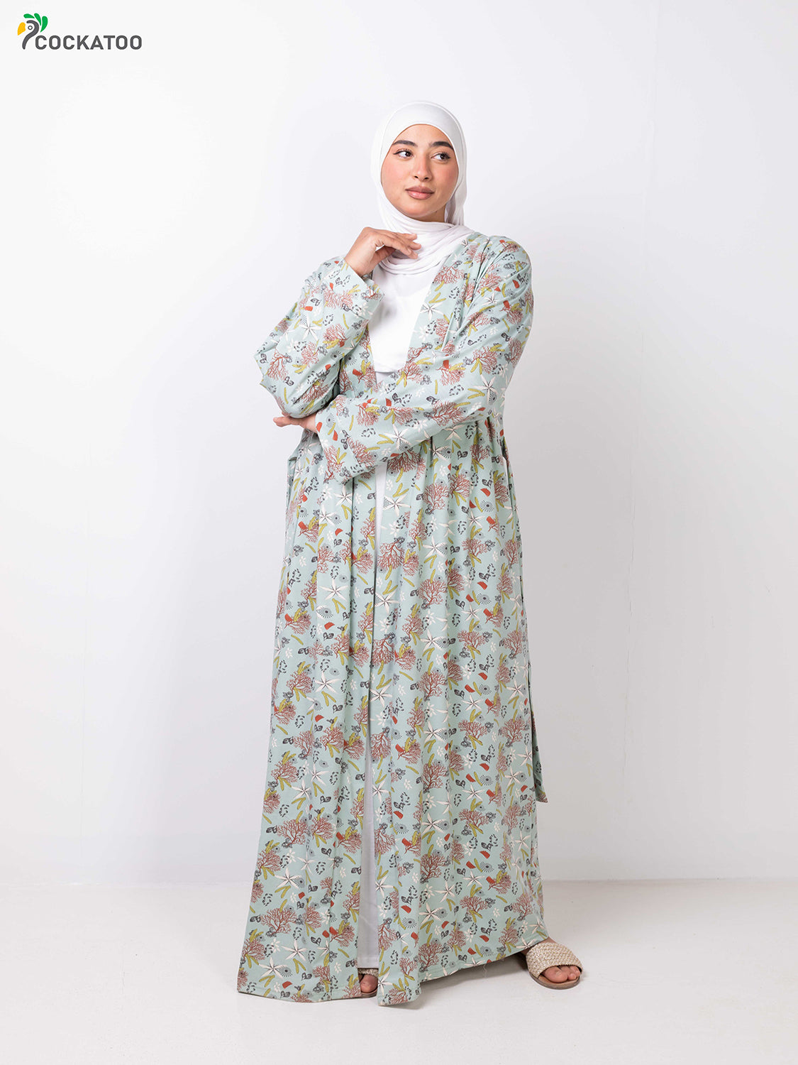 طقم روب بنقشة الزهور
