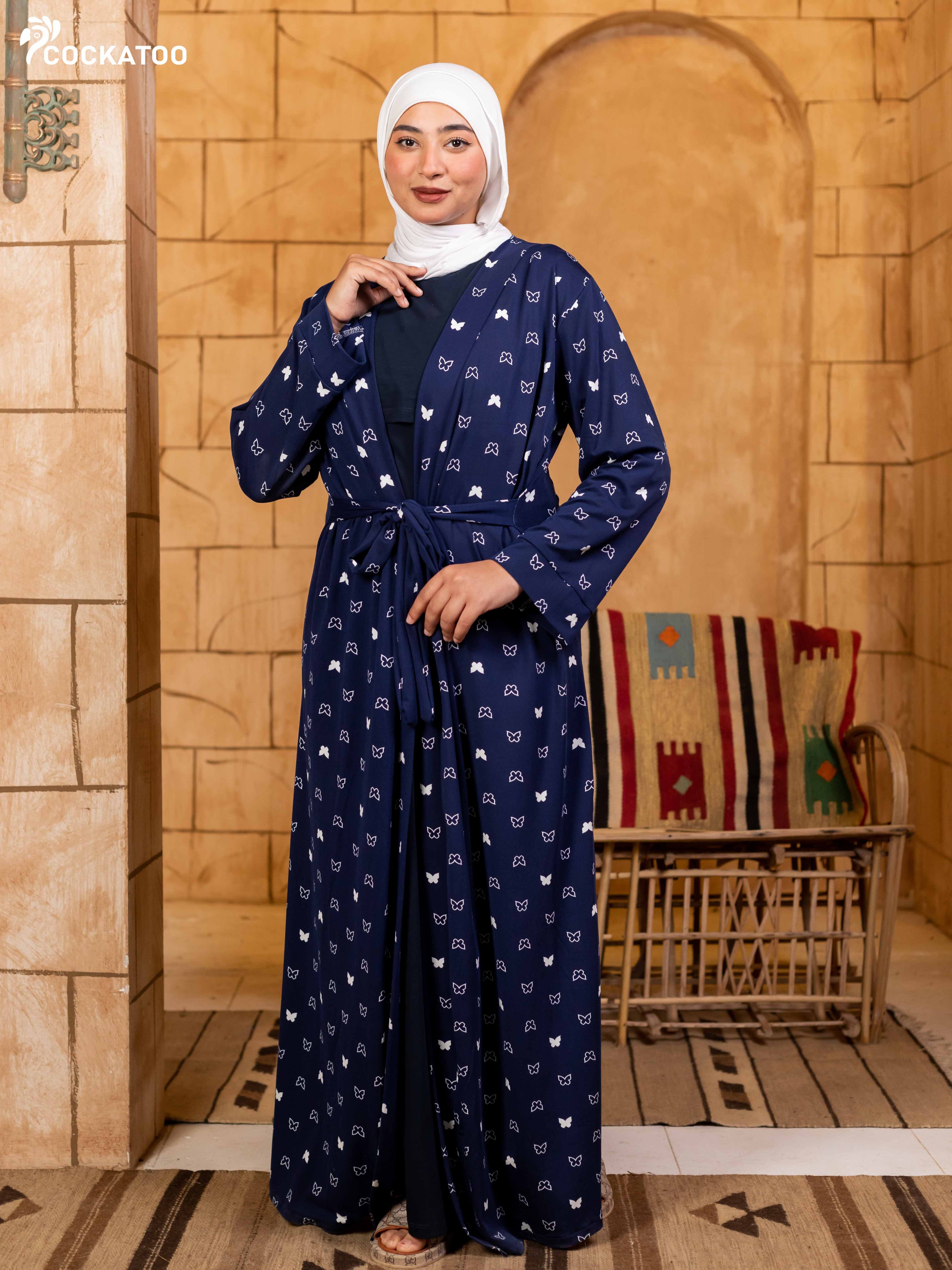 Butterfly Nursing Robe Set – Lycra Regular Fit Summer Wear