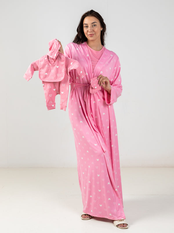 Pink Butterfly Mom & Matching Baby Set