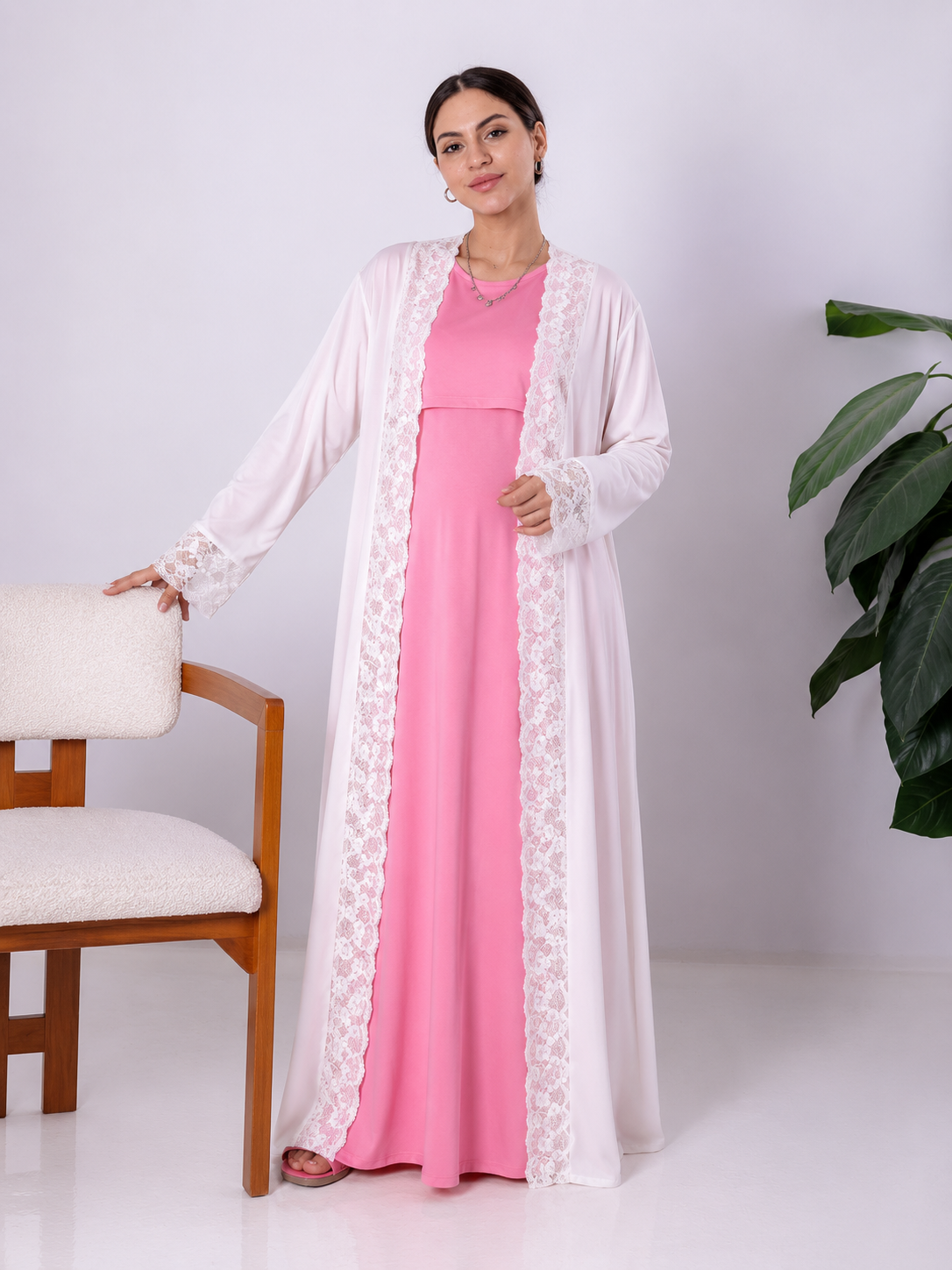 White Lace Robe | Autumn Collection