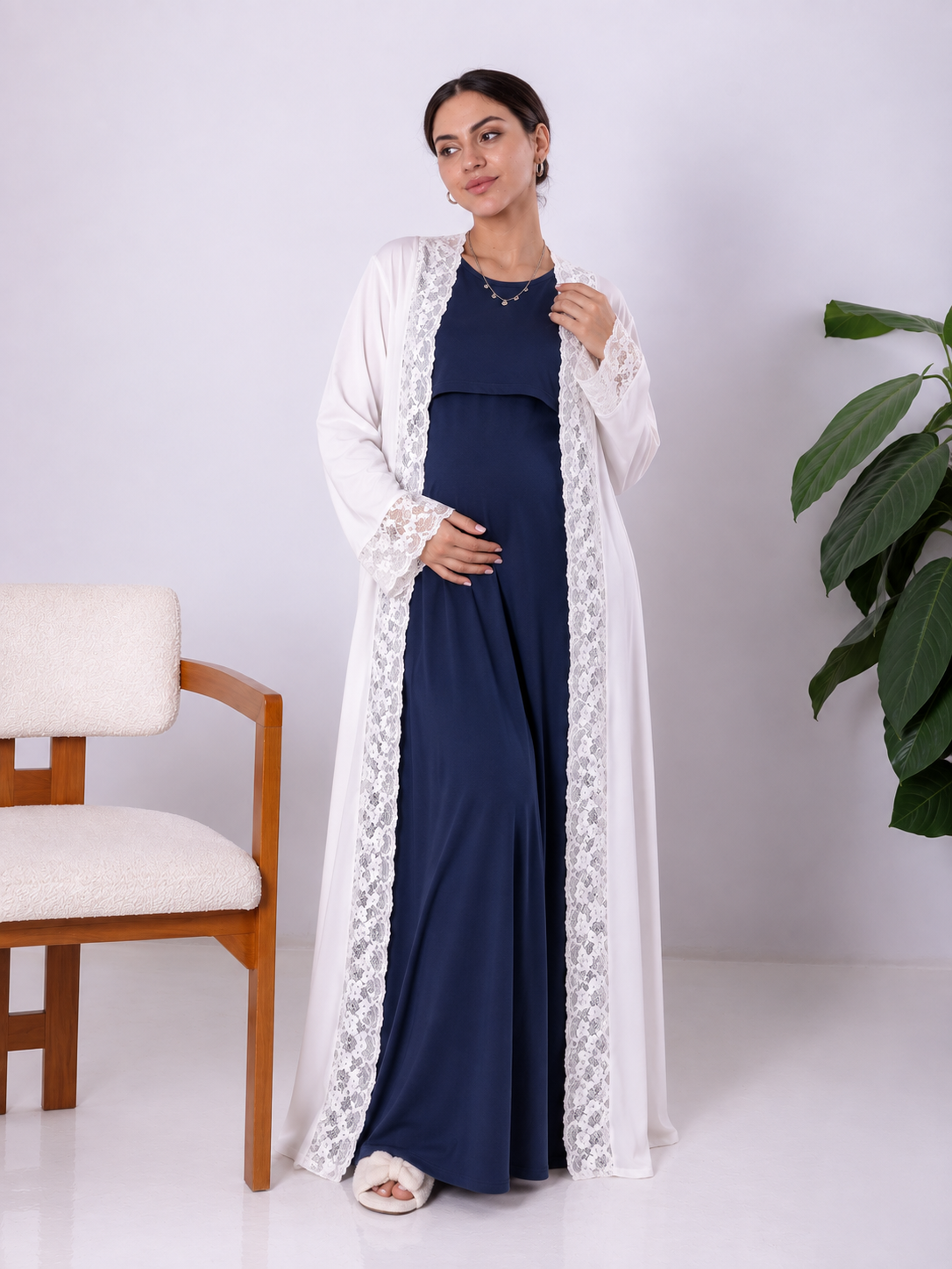 White Lace Robe | Autumn Collection