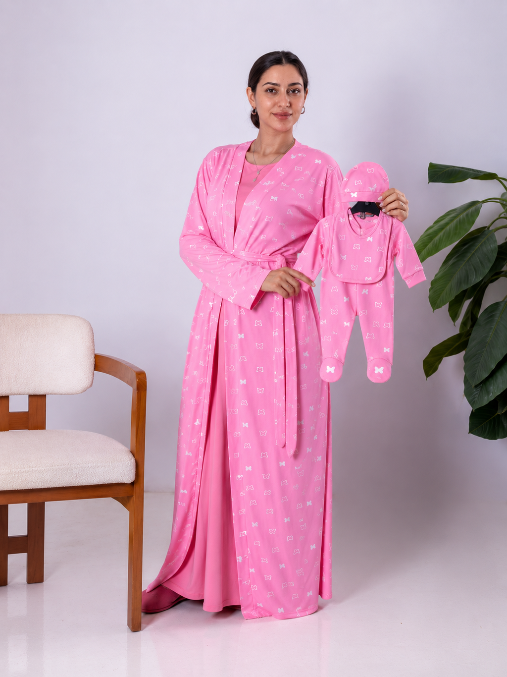 Pink Butterfly Robe ( Autumn Set )