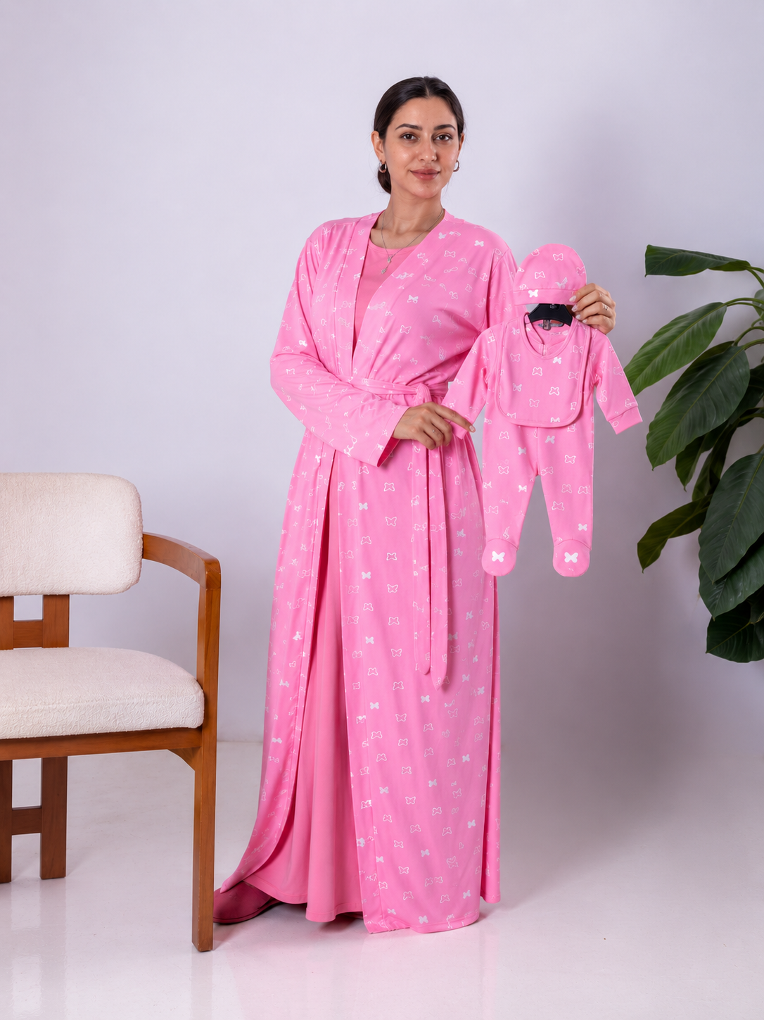 Pink Butterfly Robe ( Autumn Set )