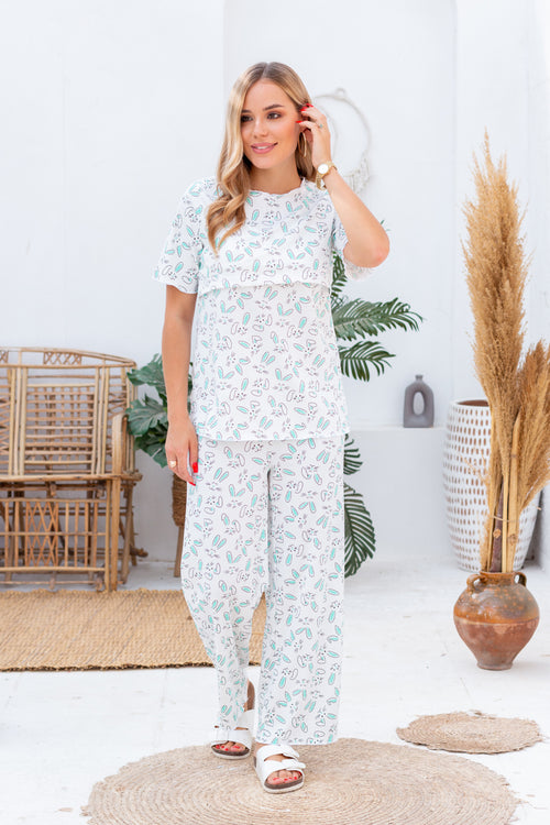 Bunny Nursing Pajama Set