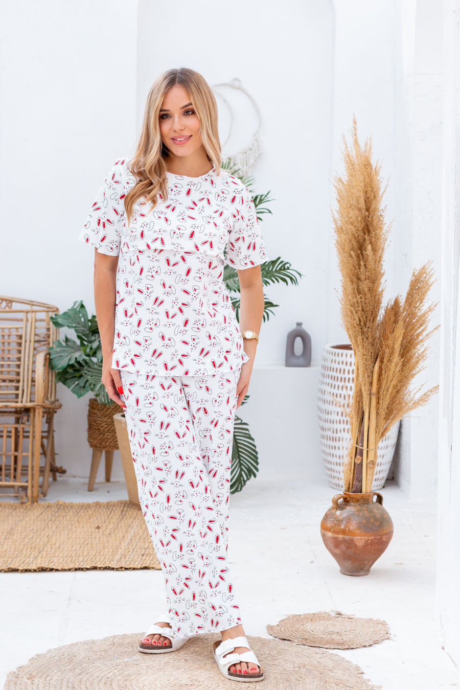 Bunny Nursing Pajama Set
